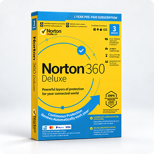 Norton 360 Deluxe software box
